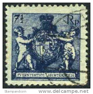 Liechtenstein #58 XF Used 7-1/2rp From 1921 - Gebraucht