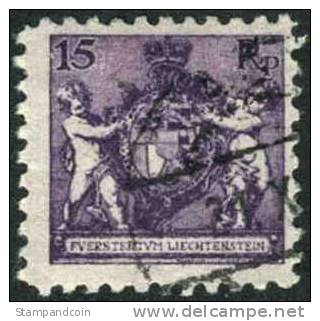 Liechtenstein #61 Used 15rp From 1921 - Used Stamps