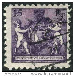 Liechtenstein #61 Used 15rp From 1921 - Gebruikt