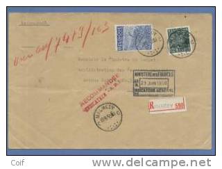 768+771 Op Brief Met Stempel MALMEDY Op 22/06/1950 - 1948 Exportación