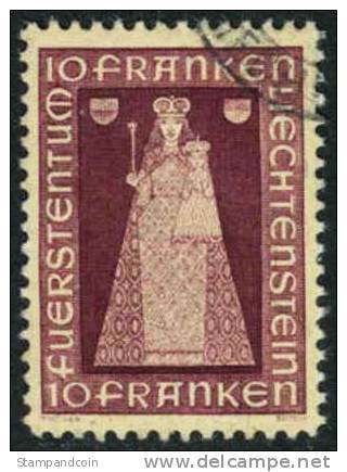 Liechtenstein #171 XF Used 10fr Madonna & Child From 1941 - Used Stamps