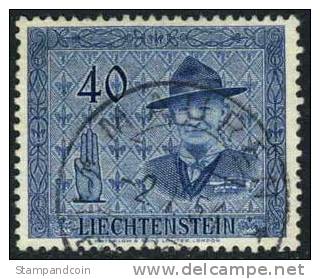 Liechtenstein #273 XF Used High Value Of Lord Baden-Powell Set From 1953 - Gebraucht