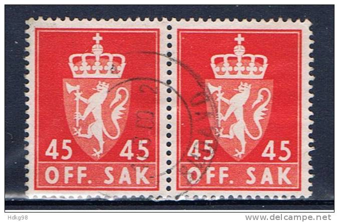 N+ Norwegen 1955 Mi 76 Dienstmarke (Paar) - Dienstzegels