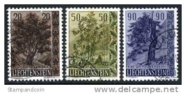 Liechtenstein #326-28 Used Tree Set From 1958 - Oblitérés