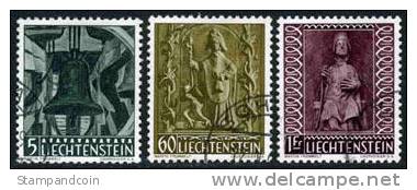 Liechtenstein #350-52 Used Christmas Set From 1959 - Gebraucht