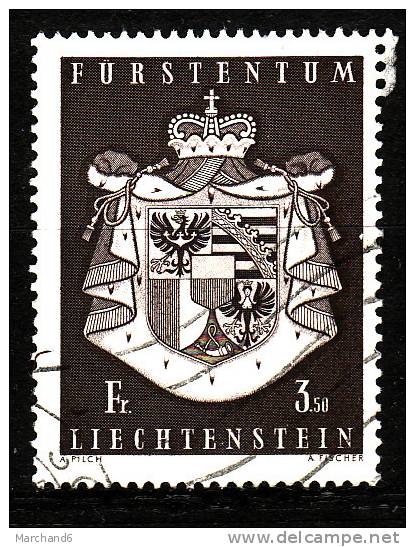 LIECHTENSTEIN.N°455.ARMOIRIES DE LA PRINCIPAUTE.  Oblitéré - Oblitérés