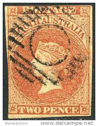 South Australia #2 Used 2p Victoria From 1855 - Usati