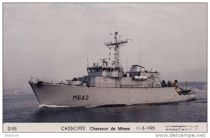 Chasseur De Mines CASSIOPEE De La Marine Nationale Carte Photo Marius Bar Réf. 3185 - Krieg