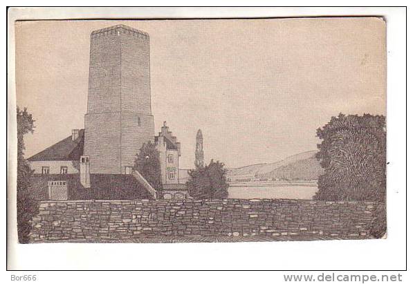 GOOD OLD GERMANY POSTCARD - Paulenburg In Rüdesheim - Tower Of The Brömserburg - Ruedesheim A. Rh.