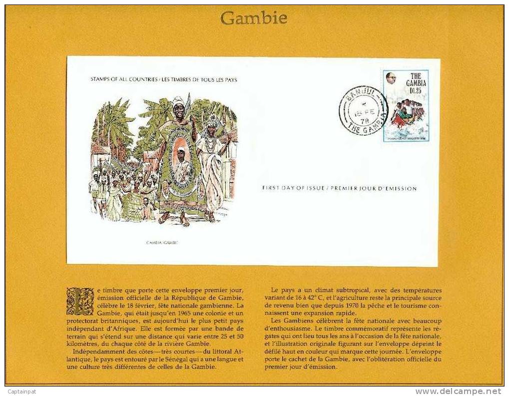 8 AFR - FDC - Timbres De Tous Les Pays - Gambie - Fête Nationale - 18-02-1978 - Gambie (1965-...)