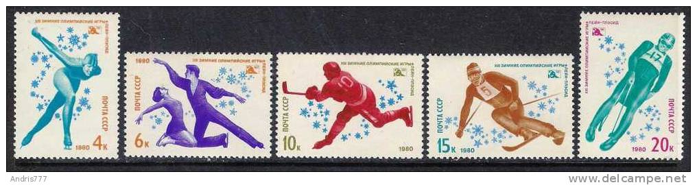 Soviet Union CCCP 1980 Winter Olympic Games Lake Placid  Ice Hockey Figure Skating Speed Skating Skiing Luge - Winter 1980: Lake Placid