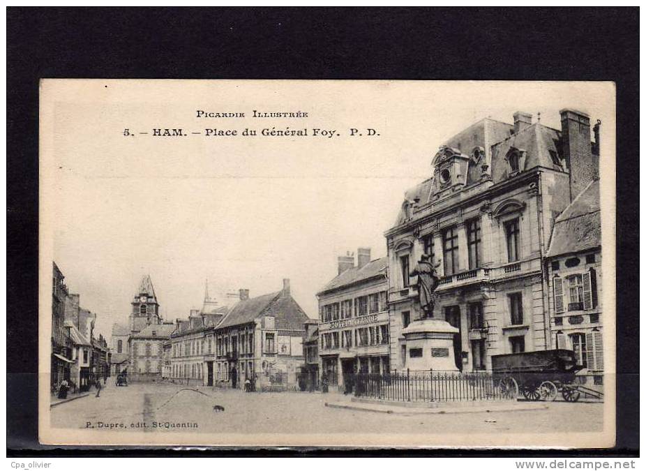 80 HAM Place Du Général Foy, Ed Dupré 5, Picardie Illustrée, 190? - Ham