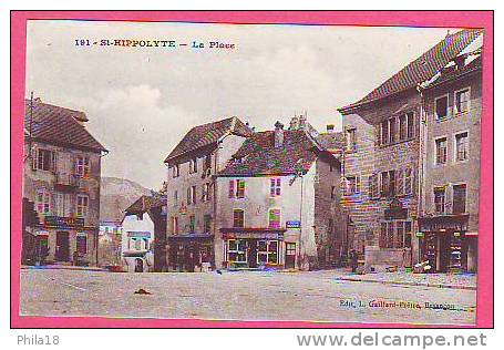 ST HIPPOLYTE   La Place  Café- Confiserie-  Modes- Coiffeur - Saint Hippolyte