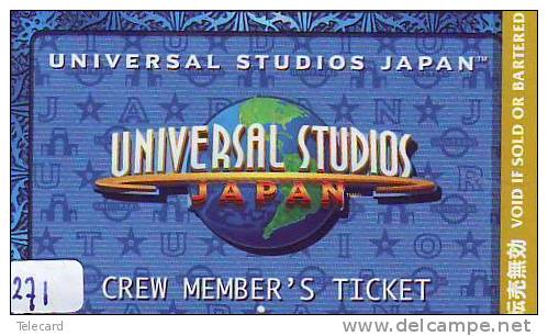 TICKET PASSPORT DISNEY Japon (271) * JAPAN * PASS * UNIVERSAL STUDIOS *  CINEMA * FILM * MOVIE * KINO - Disney