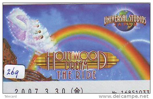TICKET PASSPORT DISNEY Japon (269) HOLLYWOOD * JAPAN * PASS * UNIVERSAL STUDIOS *  CINEMA * FILM * MOVIE * KINO - Disney