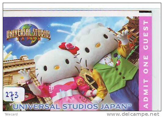 TICKET PASSPORT DISNEY Japon (273) HELLO KITTY * JAPAN * PASS * UNIVERSAL STUDIOS *  CINEMA * FILM * MOVIE * KINO - Disney