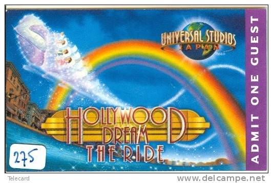 TICKET PASSPORT DISNEY Japon (275) HOLLYWOOD * JAPAN * PASS * UNIVERSAL STUDIOS *  CINEMA * FILM * MOVIE * KINO - Disney