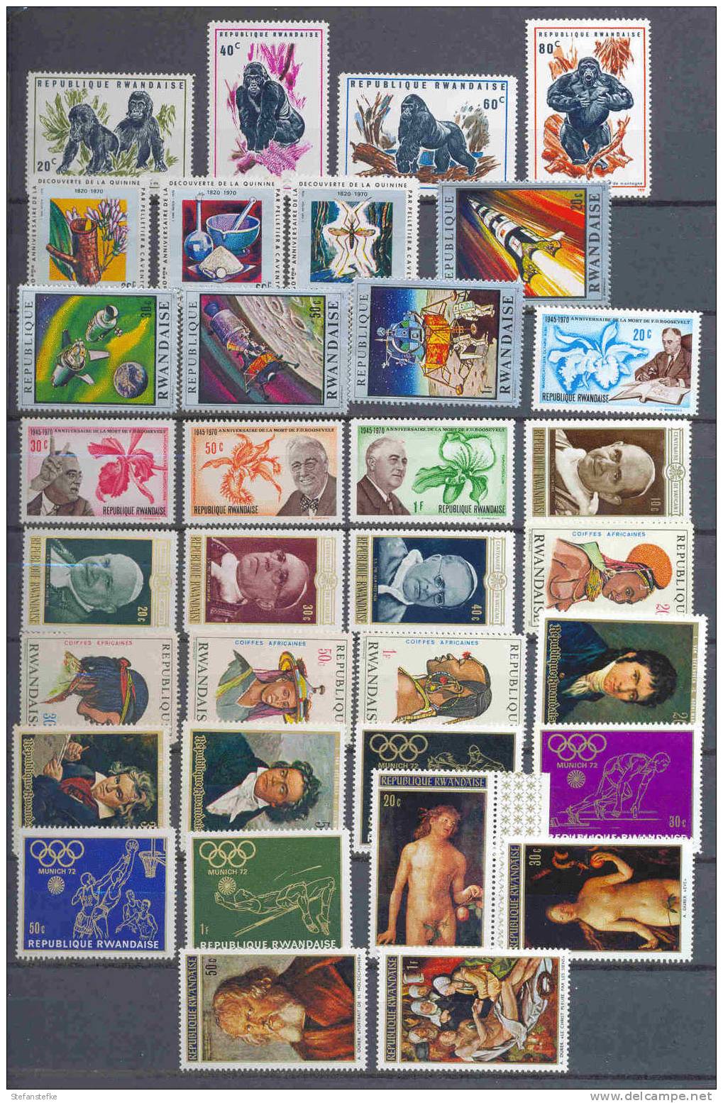 Rwanda Rwandaise Collection : Lot All Different MNH (zie Scan ) Sans Charniere  Uit 1970 - 1971 - Collezioni