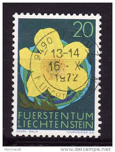 LIECHTENSTEIN.N°503.FLEURS ANEMONE SULFUREUSE. Oblitéré - Used Stamps