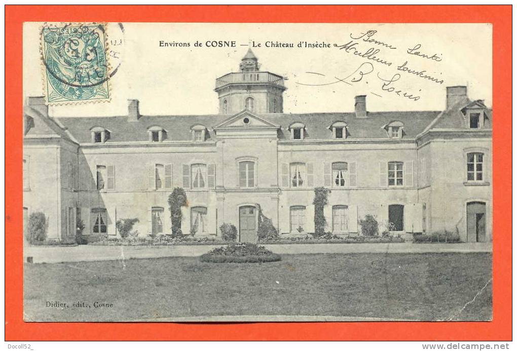 Dpt  58  Environs De Cosne  " Le Chateau D´inseche " - Guerigny