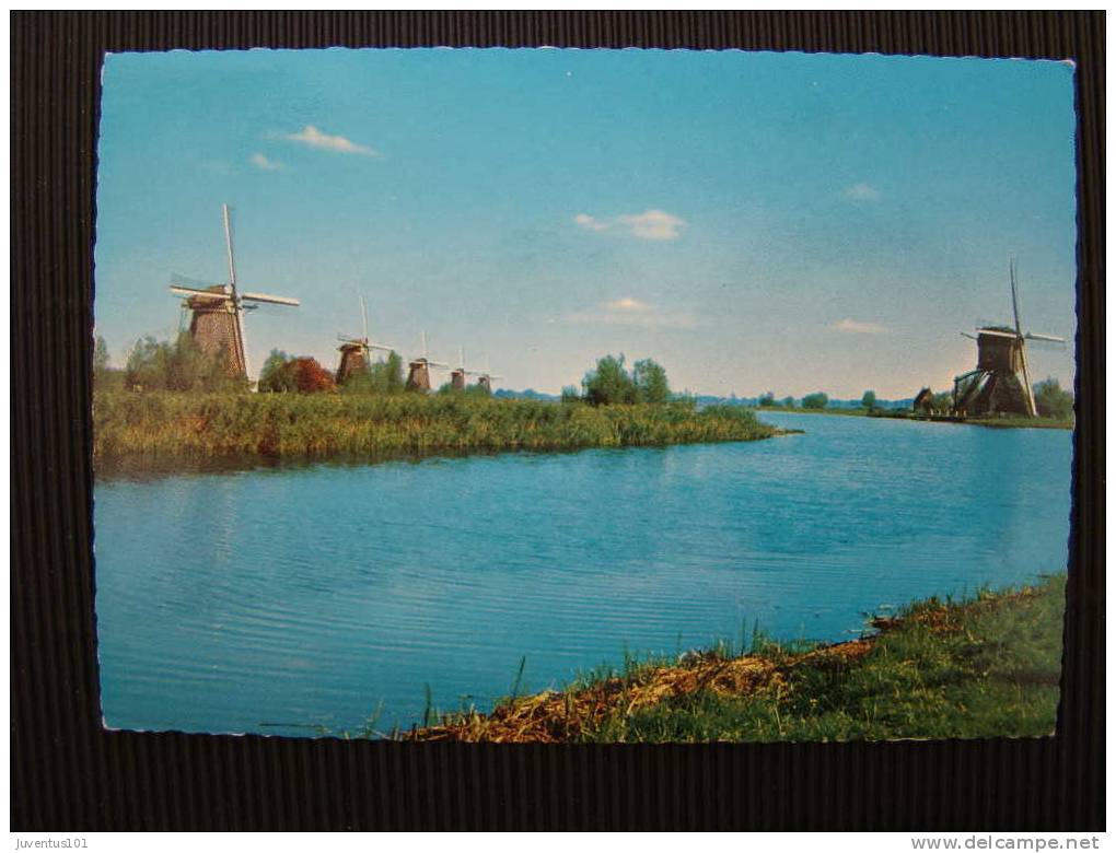 CPSM PAYS BAS-Kinderdijk-Moulin à Vent-Hollandse Molen - Kinderdijk