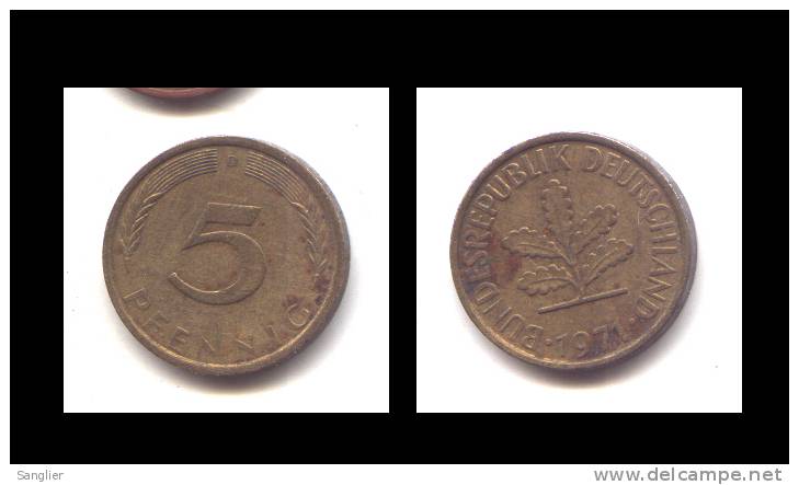 5 PFENNIG 1971 D - 5 Pfennig