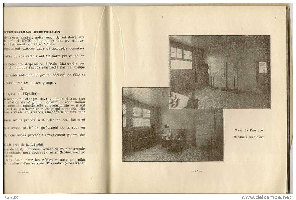 Livret Ville De VINCENNES 94 Compte Rendu De Mandat 1929 1935  Photos Divers écoles Mairie Salle Des Fêtes Rue Du Moulin - Ile-de-France