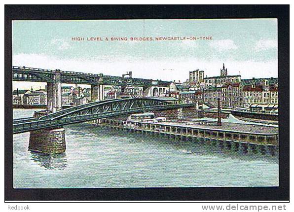 Early Postcard High Level & Swing Bridges Newcastle-on-Tyne Northumberland - Ref 512 - Newcastle-upon-Tyne