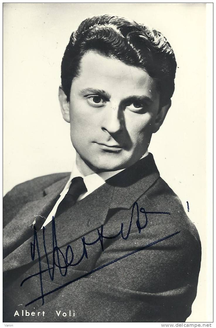 Photo Dédicacée Par ALBERT VOLI - TENOR  - Chanteur Lyrique - Années 40/50   (70) - Dédicacées