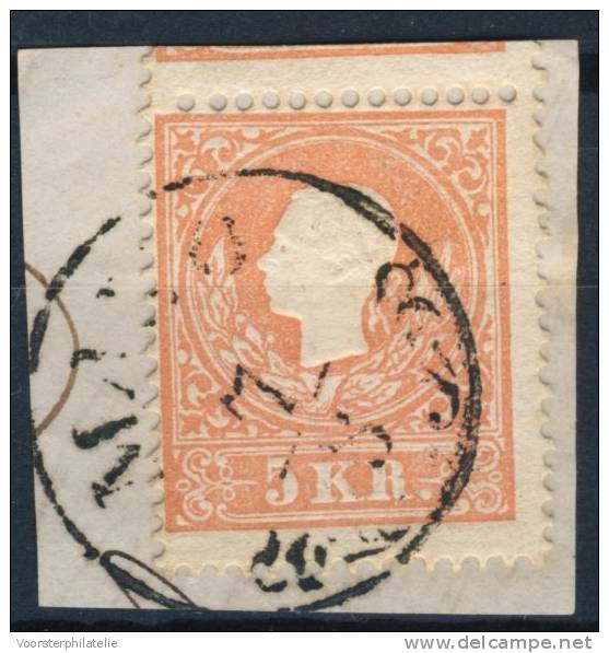 (A4) ÖSTERREICH AUSTRIA 1859 ANK 13 II - BRIEFSTÜCK!!! - Used Stamps