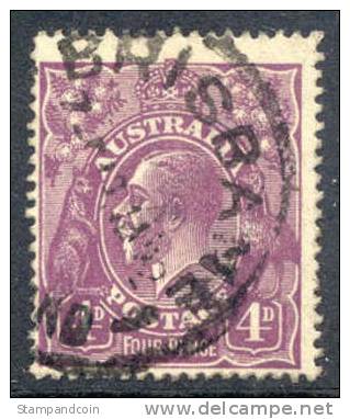 Australia #32 Used 4p Violet Geo V From 1921 - Used Stamps