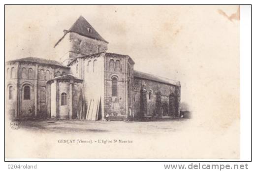 Gençay - L'Eglise St Maurice - Carte Précurseur : Achat Immédiat - Gencay