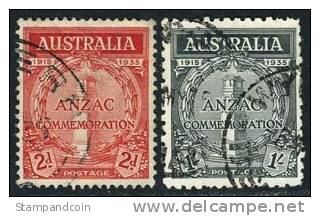 Australia #150-51 Used Anzac Set From 1935 - Gebraucht