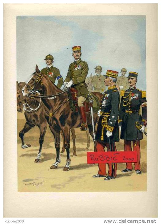 GENERAUX ET ETATS MAJORS TENUE DE VILLE ET TRAVAIL GENERAL BRIGADE A CHEVAL GENERAL COMMANDANT OFFICIER INFANTERIE - Uniformes