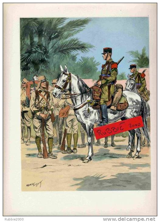 REGIMENT ETRANGER DE CAVALERIE LEGION LEGIONNAIRE TENUE DE CAMPAGNE ET GRANDE TENUE GRAVURE DE MAURICE TOUSSAINT - Uniformen