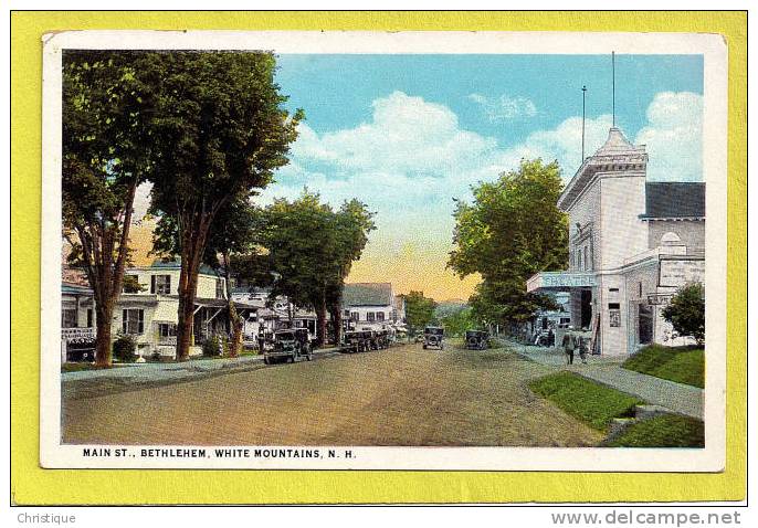 Main Street, Bethlehem, NH.  1910-20s - White Mountains