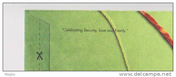 India, Postal Stationery, Rakhi, Dupont Envelope, Celebration, Love Of Brother & Sister, Security Sacred Thread - Enveloppes