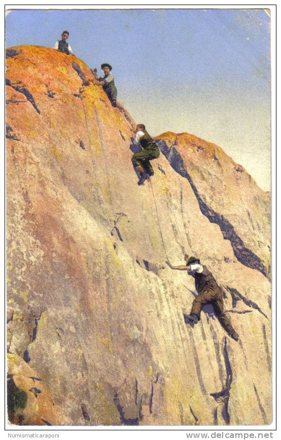 ALPINISTI VIAGGIATA 1918 IN FRANCHIGIA SENZA FRANCOBOLLOCOD C.764 - Mountaineering, Alpinism