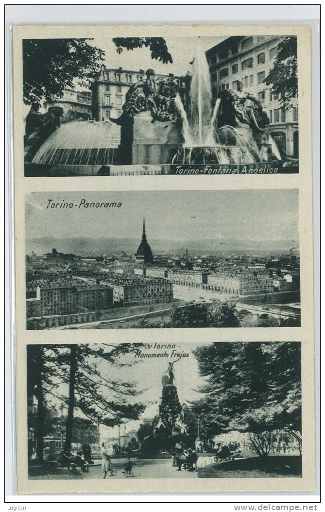 Cartolina - Trittico - Vedute Di Torino - Animata - Piemonte - Multi-vues, Vues Panoramiques