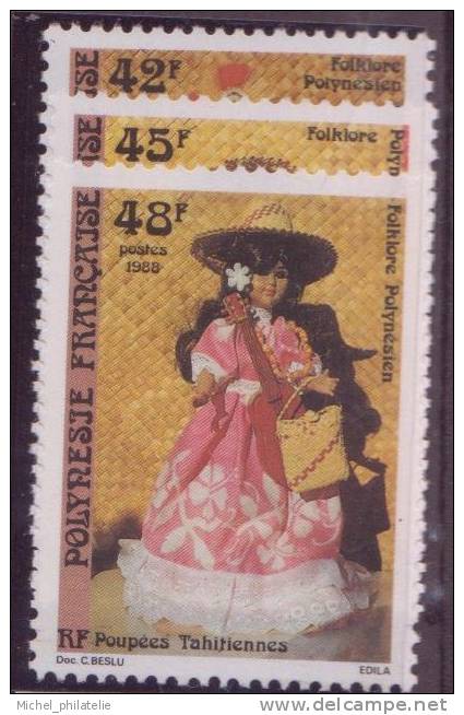 POLYNESIE N° 307/09** NEUF SANS CHARNIERE  POUPEES  EN TENUES  DIVERSES - Unused Stamps