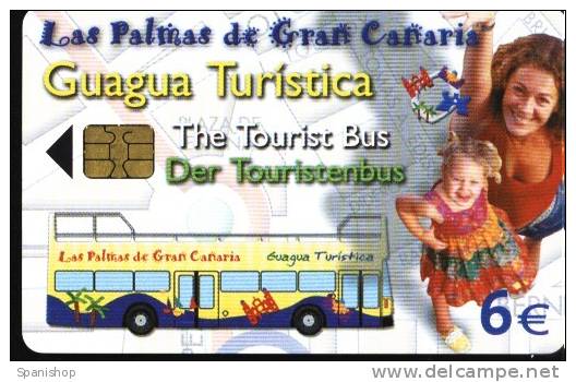 Spain Phonecard  CP GUAGUA TURISTICA III  LAS PALMAS DE GRAN CANARIA - Commemorative Advertisment