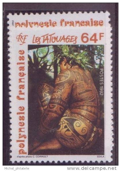 POLYNESIE N° 413/14** NEUF SANS CHARNIERE MAIN TATOUEE-INDIGENE ENTIEREMENT TATOUE - Neufs