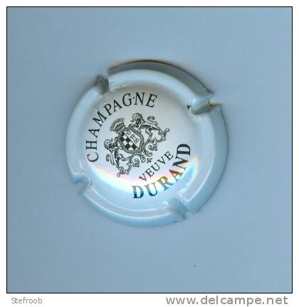 Champagne  -  DURAN Veuve Witte Kroonkurk Met Zwarte Letters - Durand (Veuve)