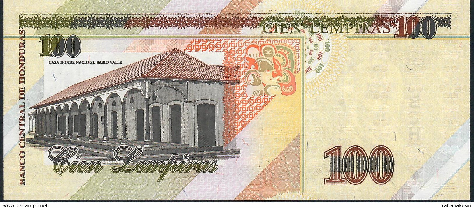 HONDURAS  P77g  100 LEMPIRAS 2004 #BL    UNC. - Honduras