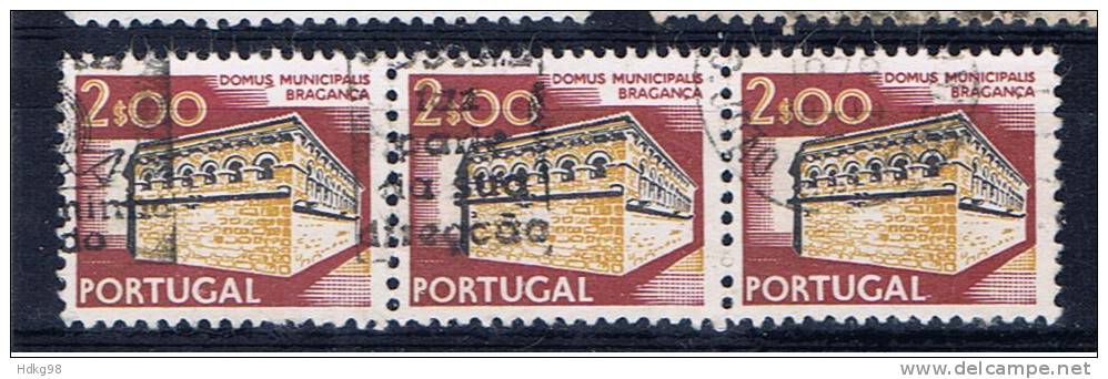 P+ Portugal 1974 Mi 1242 Y III Braganca (Dreierstreifen) - Used Stamps