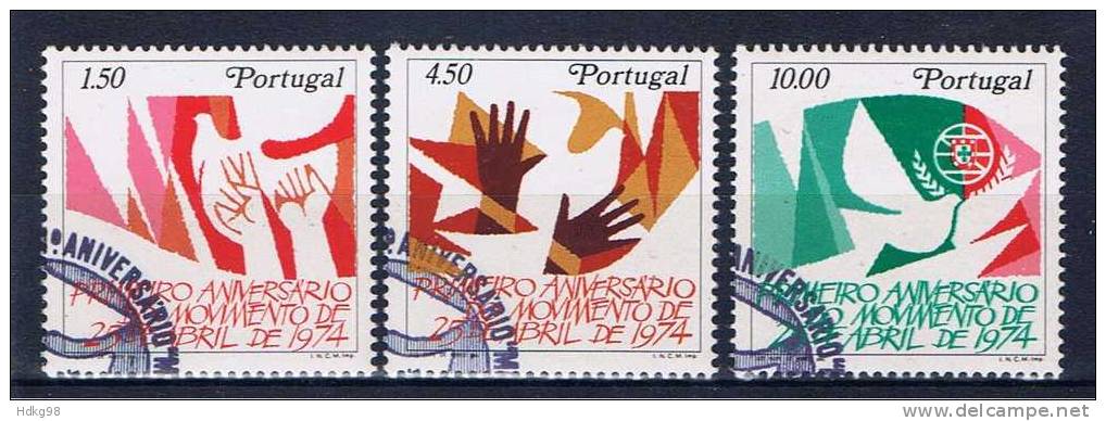 P Portugal 1975 Mi 1275-77 Nelkenrevolution - Oblitérés