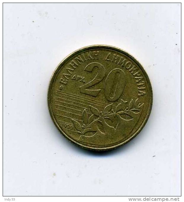 - MONNAIE GRECE . 20 DR. 1990 - Grèce