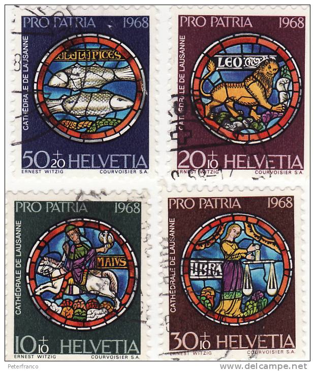 1968 Svizzera - Vetrate Della Cattedrale Di Losanna - Gebraucht
