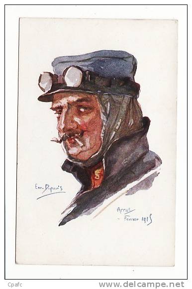 Visage De Militaire Illustré Par Em. Dupuis ,Série "Nos Poilus" N°6: Arras ,Février 1915 ,militaire En Uniforme - Dupuis, Emile