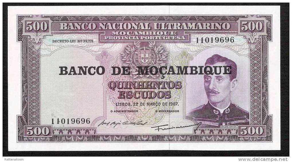 MOZAMBIQUE   P118  500  ESCUDOS  1976  * 8 Digit *    UNC. - Mozambico